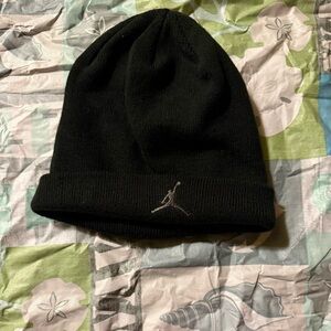 Jordan Black Winter Hat Beanie Youth Size